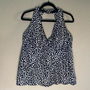 Island Escape Women’s Underwire H Strap Halter Top Only Sz 18W Swimsuit Swimwear